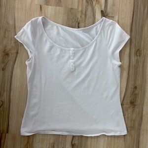 White Lululemon Sz L Henley Top